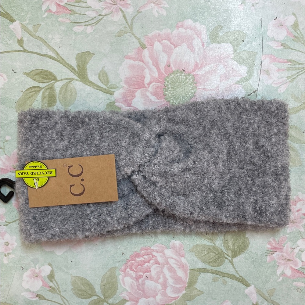 C.C Soft Gray Knit Headband